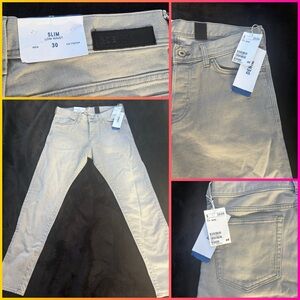 H&M Young Men's Slim Fit Beige Jeans NWT